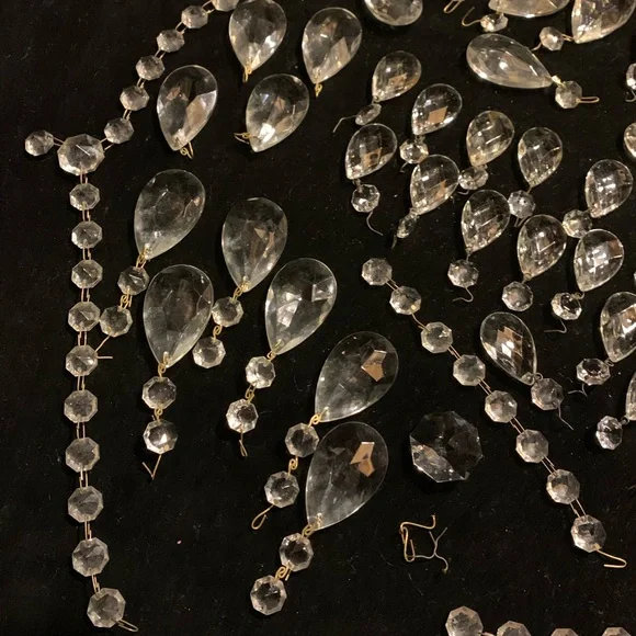 Lot of Replacement Prism Cut Crystal Chandelier Beads